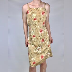 Vintage 90s‎ Tommy Bahama Silk Floral Mini Dress